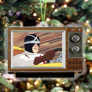 Racer X Speed Show TV Set Retro Christmas Tree Holiday Ornament